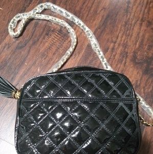 Quilted leather purse